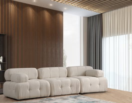 Atelier Del Sofa Doblo Sofá de 3 Plazas Cream Bouclette